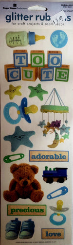 Paper house productions - glitter rub-ons - baby boy