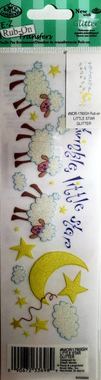 Royal Langnickel - rub on transfers - little star glitter