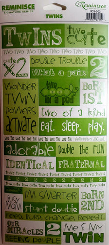 Reminisce -  signature series cardstock sticker -  twins