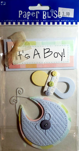 Paper bliss -  Dimensional Sticker - its a boy