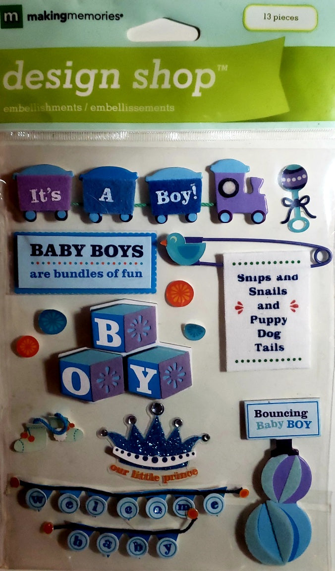 Making Memories -  dimensional sticker - people baby boy design shop