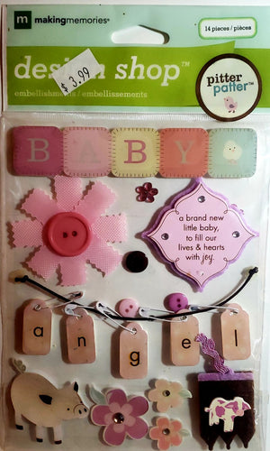 Making Memories -  dimensional sticker - Sophie tags pitter patter design shop