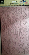 Load image into Gallery viewer, Making Memories -  dimensional sticker - pitter patter chipboard alphabet pink / white