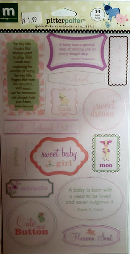 Making Memories -  flat sticker - Sophie pitter patter quote