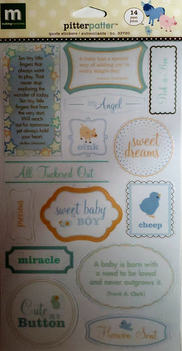 Making Memories -  flat sticker - oliver pitter patter quote