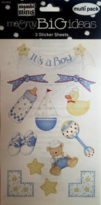 Me and my big ideas MAMBI mini - 3 sticker sheets - baby boy