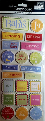 Me and my big ideas MAMBI -  dimensional chipboard sticker sheets - baby's firsts