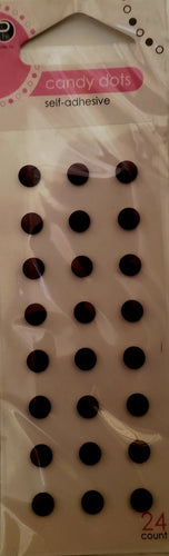Pebbles inc - candy dots self adhesive - 24 pack - chocolate brown