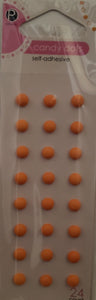 Pebbles inc - candy dots self adhesive - 24 pack - orange