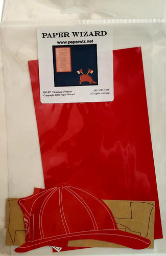Paper wizard - laser cut   - fire fighter page kit