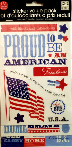 Me and my big ideas MAMBI -  value pack sticker sheets - patriotic glitter