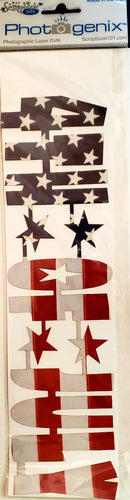 Scrapbook 101 - laser cut design - 4th of July title