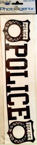 Scrapbook 101 - laser cut design - Police title