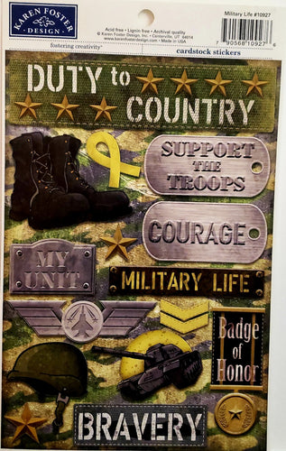 Karen Foster Cardstock Sticker - military life