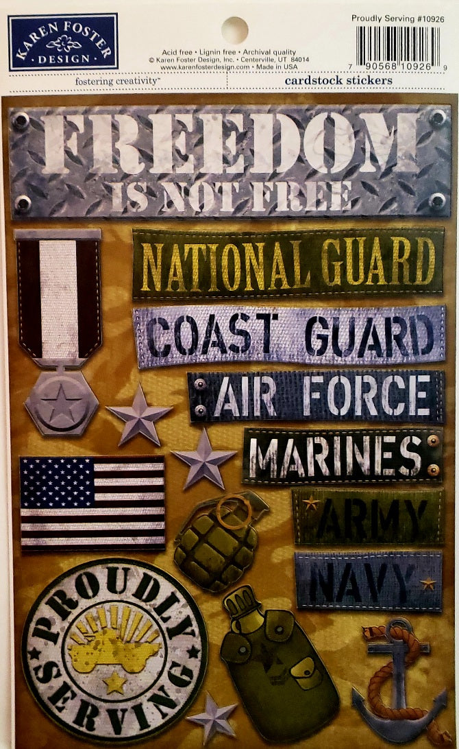 Karen Foster Cardstock Sticker - proudly serving