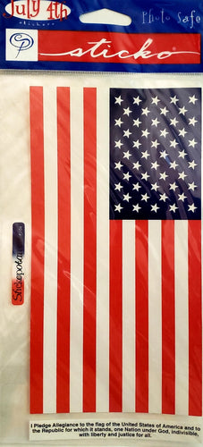 Sticko  - flat sticker sheets - stars and stripes large flag