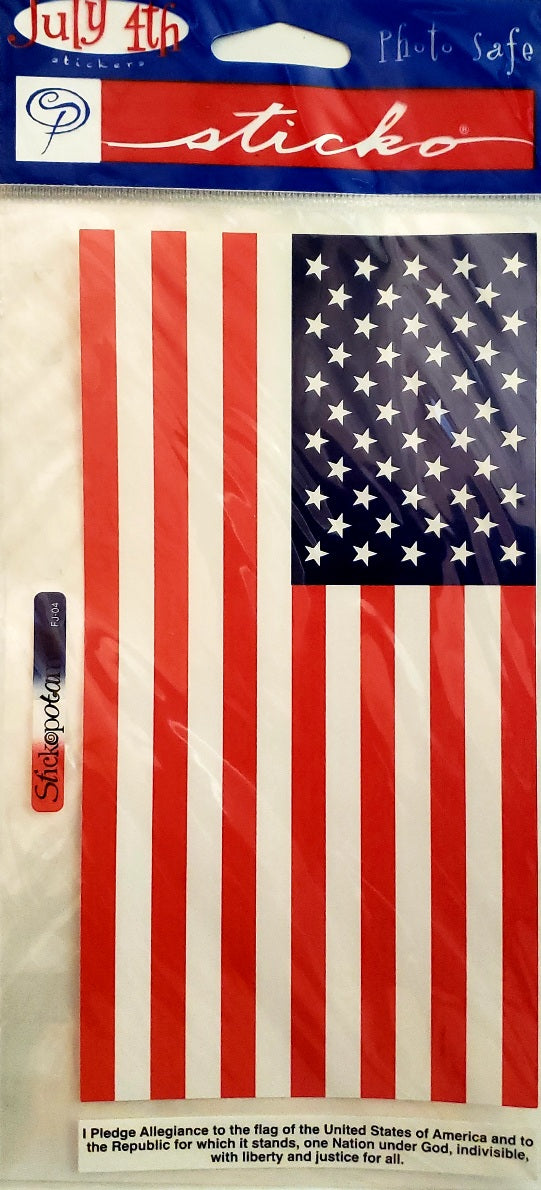 Sticko  - flat sticker sheets - stars and stripes large flag