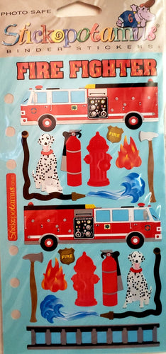 Sticko  - flat sticker sheets - fire fighter