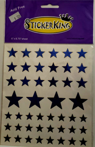 Sticker king  -  sticker sheet - blue stars