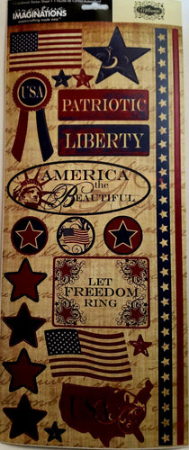 Creative Imaginations - cardstock flat stickers - melange liberty