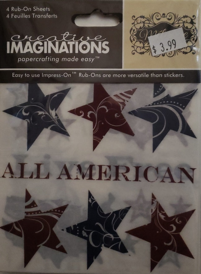 Creative Imaginations - rub ons pack - liberty