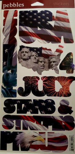 Pebbles Inc -  cardstock sticker - USA snapshot words