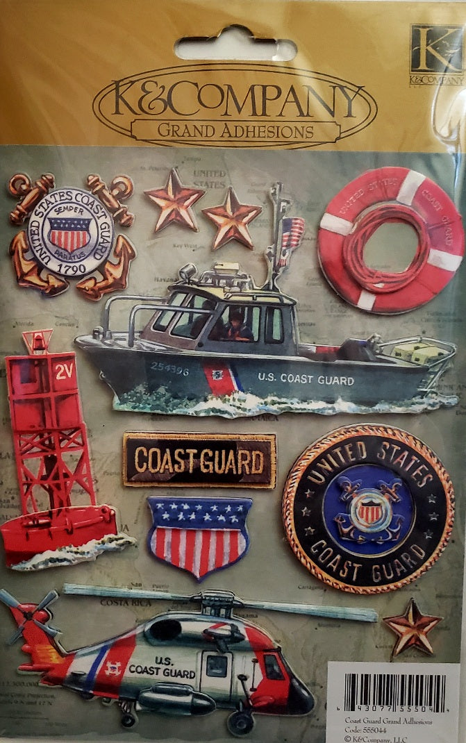 K and company - dimensional stickers - Coast Guard Military Grand Adhesions