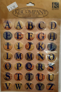 K and company - dimensional epoxy stickers - Patriotic alphabet
