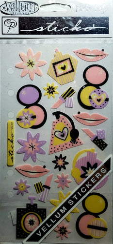 Sticko  - flat sticker sheets -  vellum glamour girl
