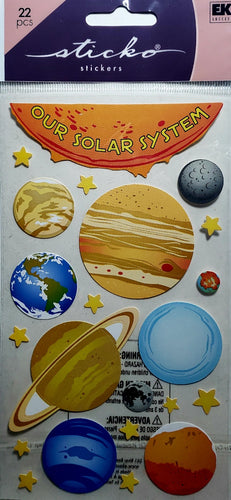 Sticko  - flat sticker sheets -  solar system
