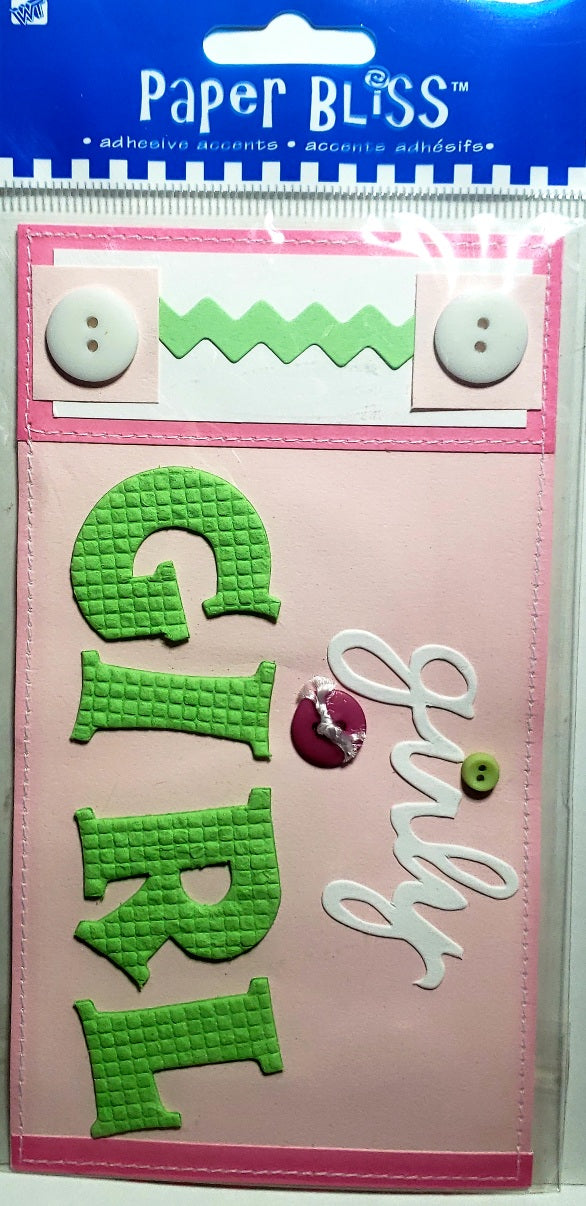 Paper bliss -  Dimensional Sticker - girly girl title block