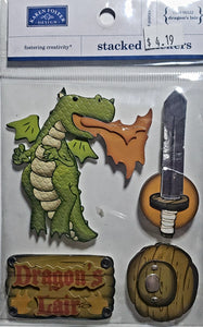 Karen Foster stacked dimensional sticker - dragons layer