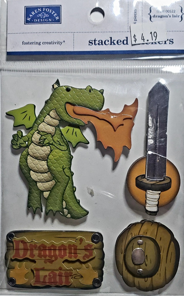 Karen Foster stacked dimensional sticker - dragons layer