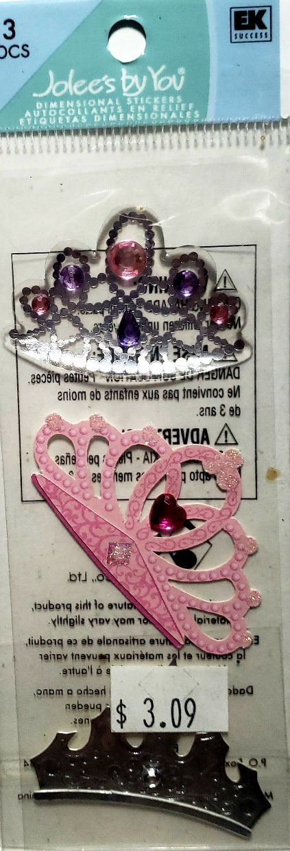 Jolee's Boutique Dimensional Sticker -  tiara - tall small pack