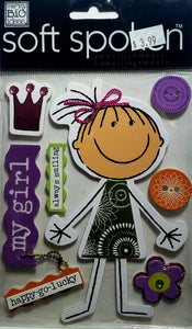 Me and my big ideas MAMBI - 1 dimensional sticker sheets - soft spoken a kid like me Lisa