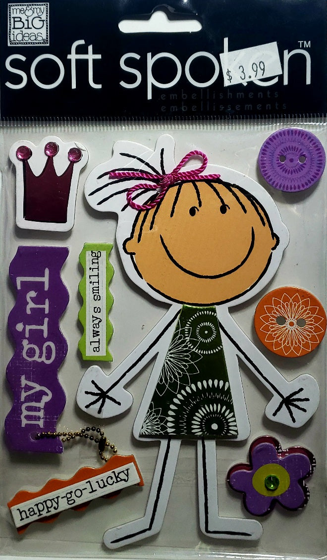 Me and my big ideas MAMBI - 1 dimensional sticker sheets - soft spoken a kid like me Lisa