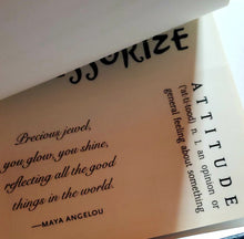 Load image into Gallery viewer, Die cuts with a view DCWV - clear stickers quote stack book - girls black and white