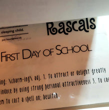 Load image into Gallery viewer, Die cuts with a view DCWV - clear stickers quote stack book - children black and white