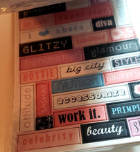 Load image into Gallery viewer, Die cuts with a view DCWV - chipboard sticker stack - uptown girl