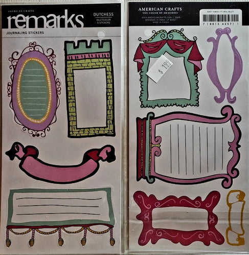 AC - American crafts - ReMarks sticker sheets - fairy tale dutchess