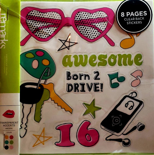 AC - American crafts - remarks sticker book - transparent accents awsome