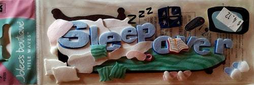 Jolee's Boutique Dimensional Sticker title - sleepover