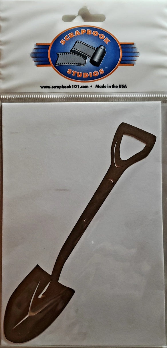 Scrapbook 101 - laser cut design title - shovel