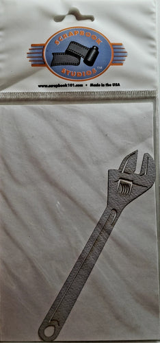 Scrapbook 101 - laser cut design title - wrench