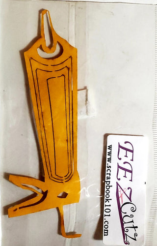 Eez cuts - laser cut design  - caulk gun yellow