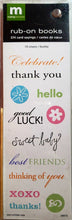 Load image into Gallery viewer, Making Memories - rub on sheet book - card sayings