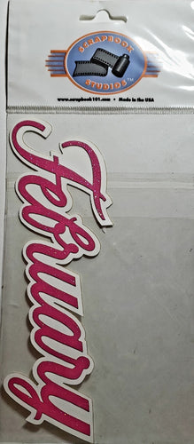 Scrapbook 101 - laser cut design title - Month February