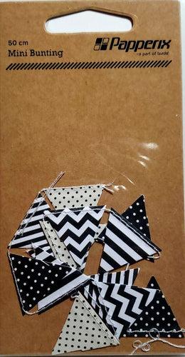 Papperix die cut glitter shapes embellishments - mini bunting black