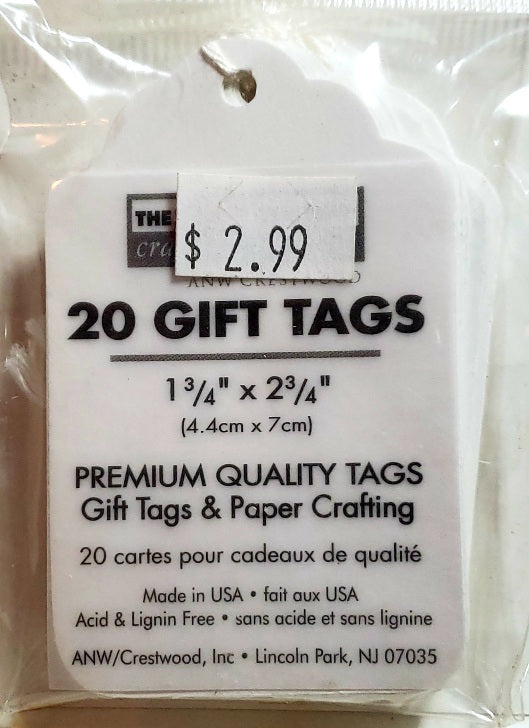 TpC - the paper company - paper tags  - white gift tag