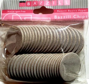 Bazzill chips chipboard shapes -  1 1/4" circles embellishments